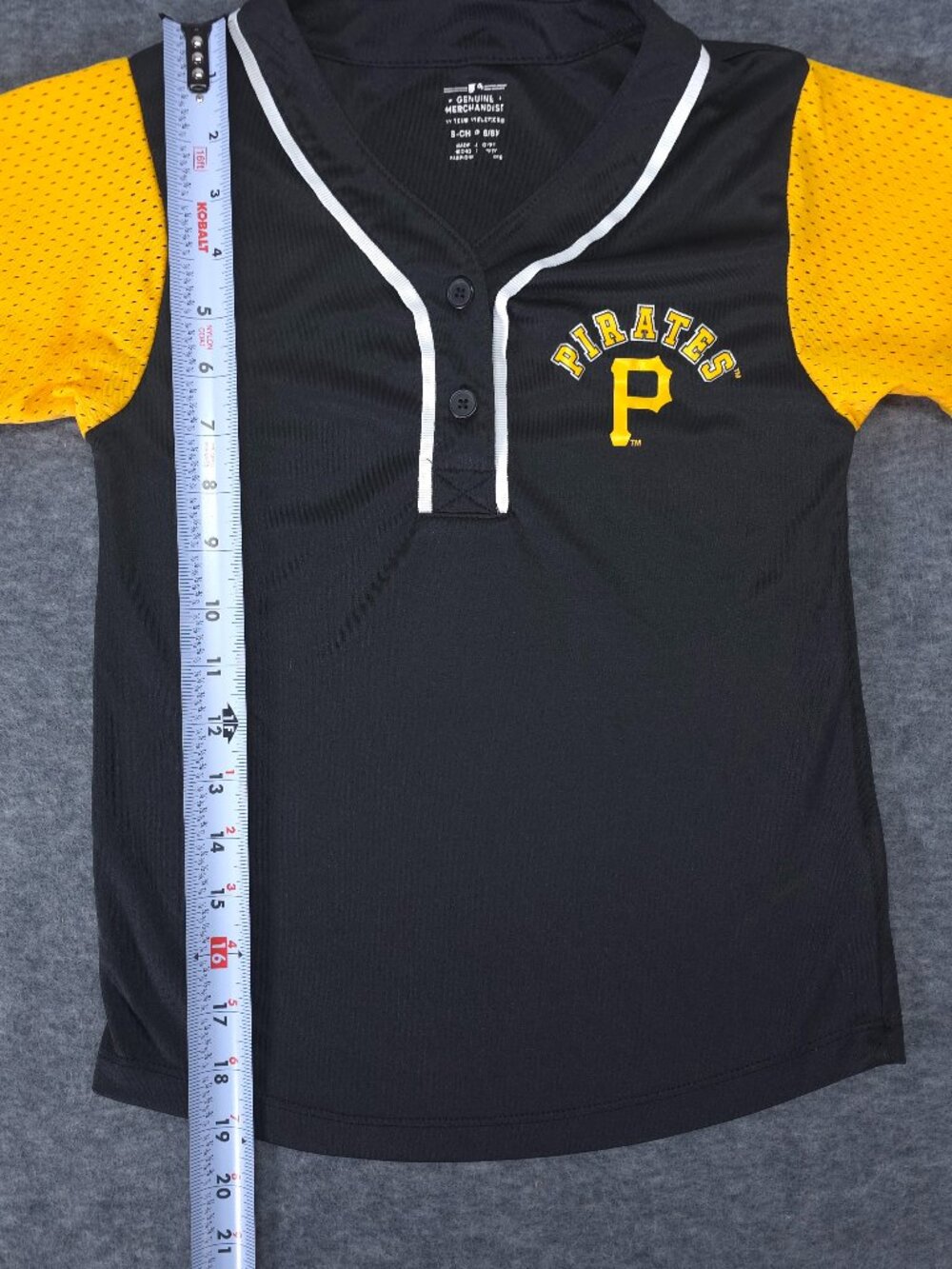 Pittsburgh Pirates Youth Jersey Shirt Black Gold Size S 6/6X - Picture 6 of 6